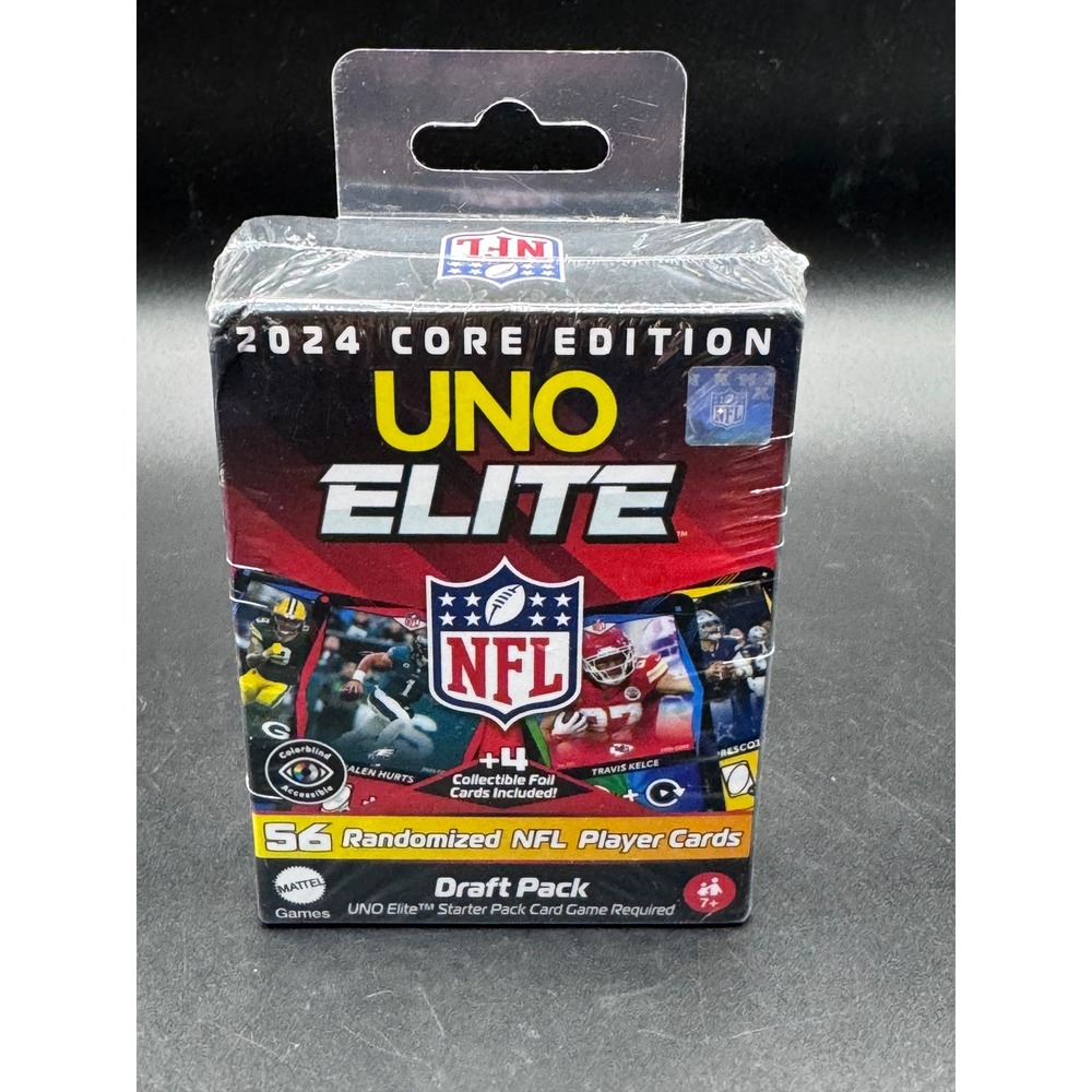 Mattel UNO Elite NFL 2024 Core Edition Draft Pack 60 Cards Sealed New JDM39